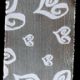 Cut Edge Organza Modern Heart 1.5 In 50 Yards White on White
