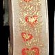Wire Edge Sheer Glitter Heart 1.5 Inch 27 Yards Ivory/gold