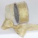 Wire Edge Sheer 1.5 Inch 27 Yards  Gold Stripe