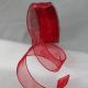 Wire Edge Organza 2 inch by 27 yards Red
