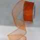 Wire Edge Organza 2 inch by 27 yards Cumin/Gold Edge