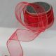 Wire Edge Organza 2 inch by 27 yards Red/Gold Edge