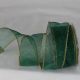 Wire Edge Organza 2 inch by 27 yards Hunter/Gold Edge