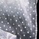 Flock Organza With Silver W E 3 Inch  27 Yards White