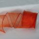 Wire Edge Organza 3 inch by 27 yards Orange