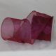 Wire Edge Organza 3 inch by 27 yards Azalea/Pink