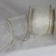Wire Edge Organza 3 inch by 27 yards Cream/Gold Edge