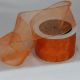 Wire Edge Organza 3 inch by 27 yards Cumin/Gold Edge
