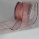 Wire Edge Organza 3 Inch 27 Yards Dusty Rose