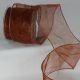 Wire Edge Organza 3 inch by 27 yards Copper/Copper Edge