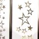 Printed Satin Star 1.5 Inch 27 Yards Gold/ivory