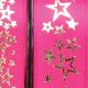 Printed Satin Star 1 Inch 27 Yards Gold/burgundy