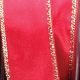 Woven Edge Gold Satin 1/8 Inch 110 Yards Red