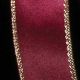 Woven Edge Gold Satin 5/8 Inch 27 Yards Burgundy
