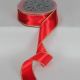 Woven Edge Gold Satin 1.5 inch by 27 yards Red
