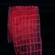 Wired Sheer Solid Check 3 Inch  27 Yards  Red