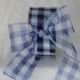 Cut Edge Sheer Gingham Organza Ribbon 2 inch by 33 yards Royal Blue