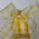 Cut Edge Sheer Gingham Organza Ribbon 2 inch by 33 yards Sunshine