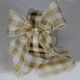 Cut Edge sheer Gingham Organza Ribbon 2 inch by 55 yards Amber
