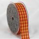Cut Edge Gingham Ribbon 1 Inch  33 Yards   Red/yellow