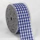 Cut Edge Gingham Ribbon 1 1/2 In 33 Yards  Blue/white