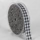 Cut Edge Gingham Ribbon 5/8 Inch  33 Yards Black/white