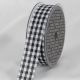 Cut Edge Gingham Ribbon 1 Inch  33 Yards  Black/white