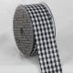 Cut Edge Gingham Ribbon 1 1/2 In 33 Yards Black/white