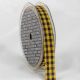 Cut Edge Gingham Ribbon 5/8 Inch  33 Yards Black/yellow