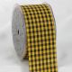 Cut Edge Gingham Ribbon 2 inch by 33 yards Black/Yellow