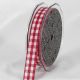Cut Edge Gingham Ribbon 5/8 Inch  33 Yards  Red/white