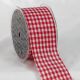 Cut Edge Gingham Ribbon 2 inch by 33 yards Red/White