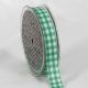 Cut Edge Gingham Ribbon 5/8 Inch  33 Yards Green/white