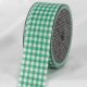 Cut Edge Gingham Ribbon 1 1/2 In 33 Yards Green/white