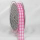 Cut Edge Gingham Ribbon 5/8 Inch  33 Yards Pink/white