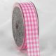 Cut Edge Gingham Ribbon 1 Inch  33 Yards Pink/white