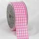 Cut Edge Gingham Ribbon 1 1/2 In 33 Yards Pink/white
