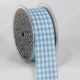 Cut Edge Gingham Ribbon 1 1/2 In 33 Yard Lt Blue/White