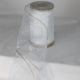 Wire Edge Organza 6 inch by 27 yards White/Gold Edge