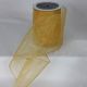 Wire Edge Organza 6 inch by 27 yards Gold/Gold Edge