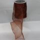 Wire Edge Organza 6 inch by 27 yards Chocolate