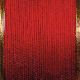 Wired Gold Edge Jute Ribbon 1 Inch  20 Yards Red