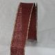Gold Wired Edge Burlap Ribbon 2 inch by 11 yards Wine