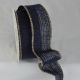 Gold Wired Edge Burlap Ribbon 2 inch by 11 yards Navy
