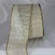Gold Wired Edge Burlap Ribbon 2.75 inch by 11 yards Ivory