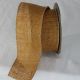 Gold Wired Edge Burlap Ribbon 2.75 inch by 11 yards Saffron