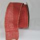 Gold Wired Edge Burlap Ribbon 2.75 inch by 11 yards Terra Cotta