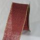Gold Wired Edge Burlap Ribbon 2.75 inch by 11 yards Wine