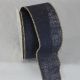 Gold Wired Edge Burlap Ribbon 2.75 inch by 11 yards Navy