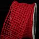 Wired Jute Mesh Ribbon 2 1/2 In  11 Yards   Red